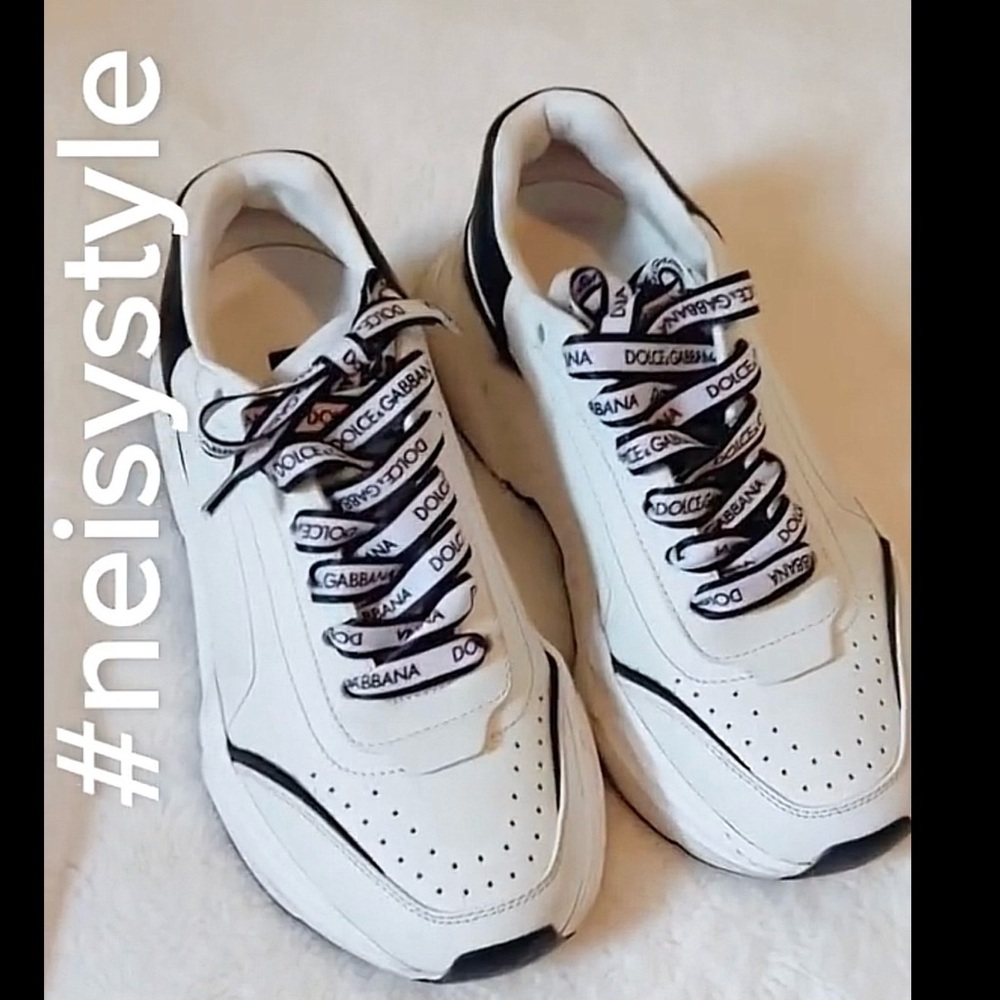 Dolce & Gabbana White and Black Women's Sneakers